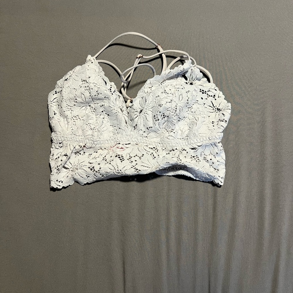 Elegant Lace Bralette in White